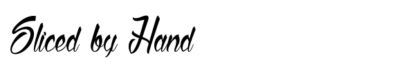 Sliced by Hand font preview